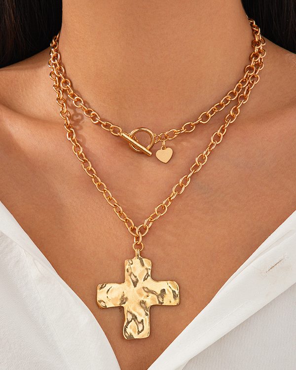 Normcore Chains Double Layered Geometric Necklaces Accessories