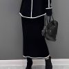 High Waisted Loose Contrast Color Skirts Bottoms