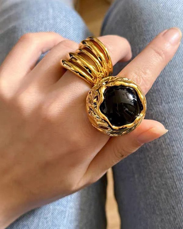 Geometric Shiny Rings Accessories